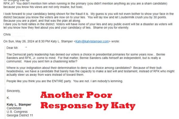 Katy Stamper Review & Response number 2